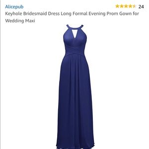 Royal blue gown